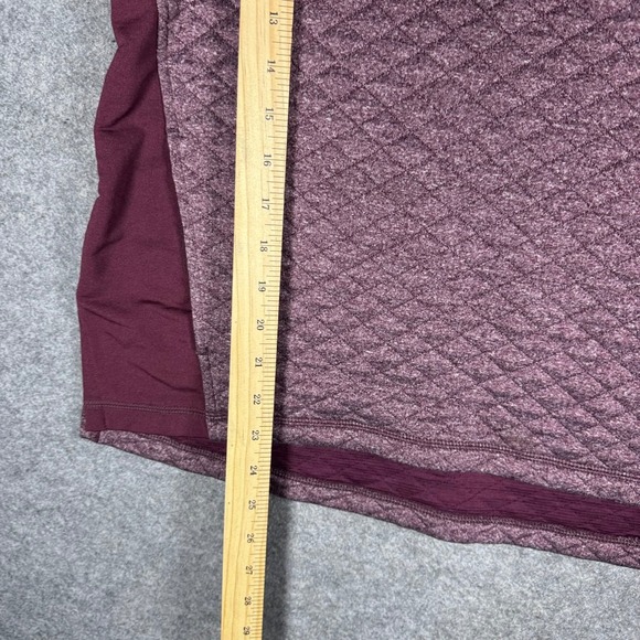 Smartwool Womens Merino Wool Quilted Half Zip Hoodie Burgundy Small - Picture 8 of 10